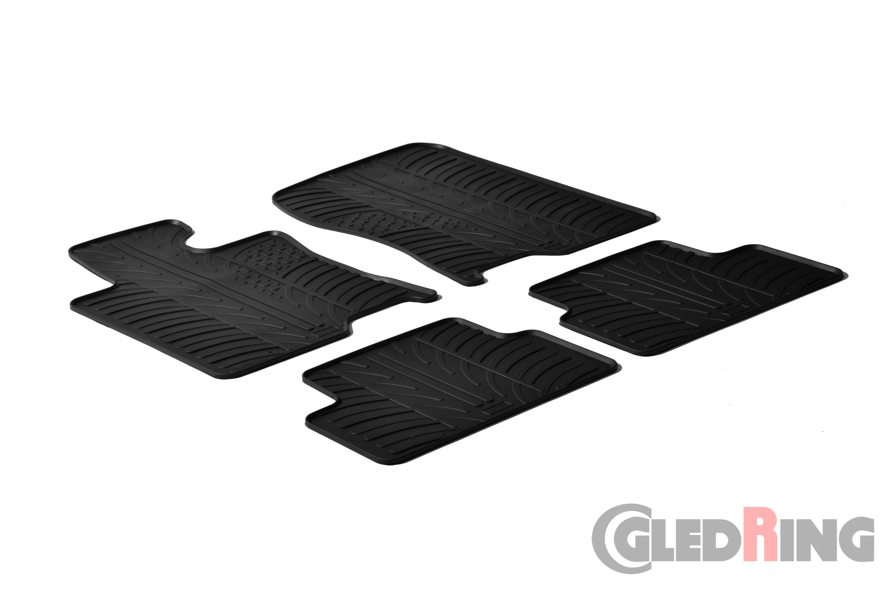 Original Gledring Passform Fußmatten Gummimatten 4 Tlg. - HONDA Accord 2008->